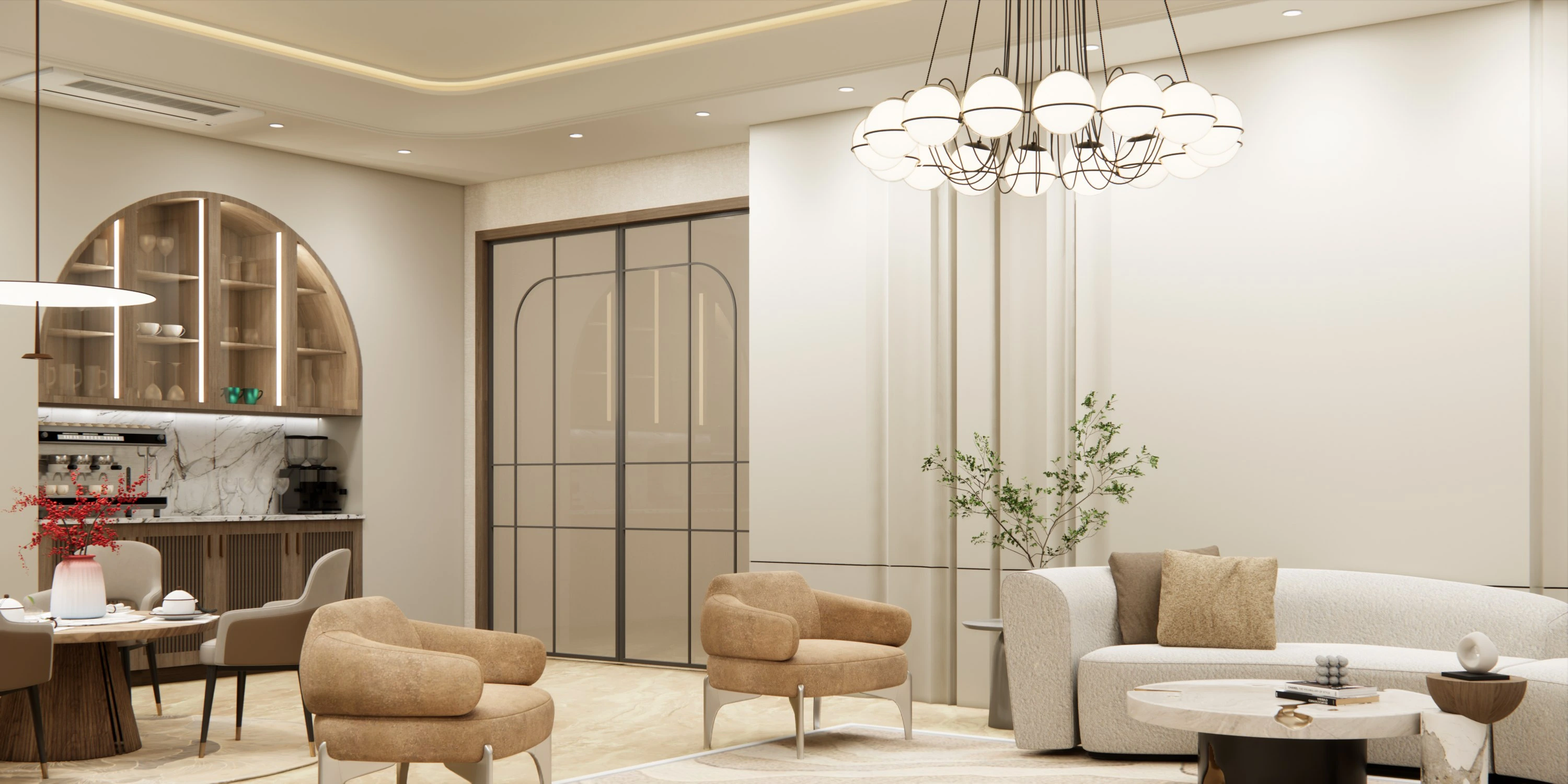 Noor Residence living room, alternate view