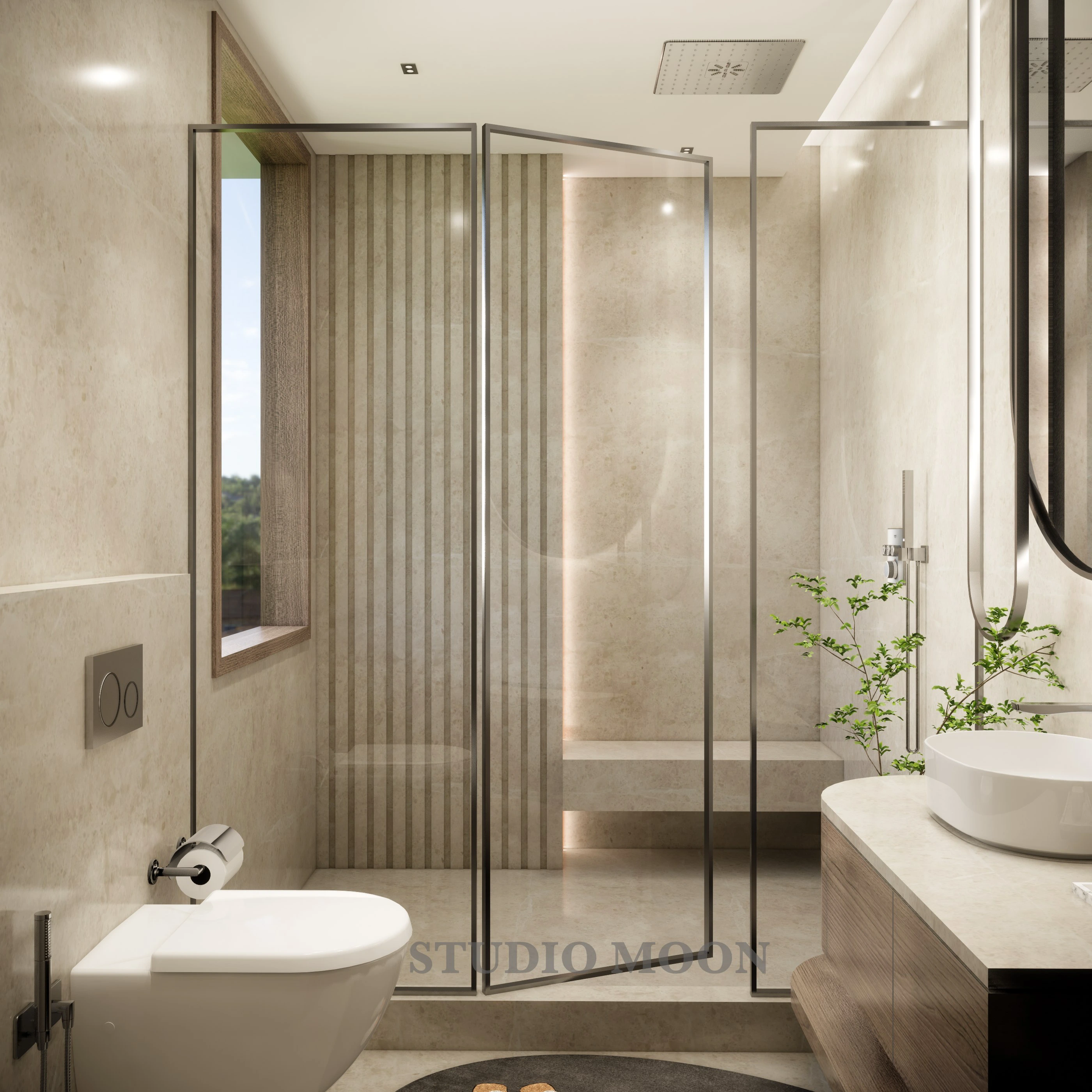 Noor Residence bathroom, alternate view