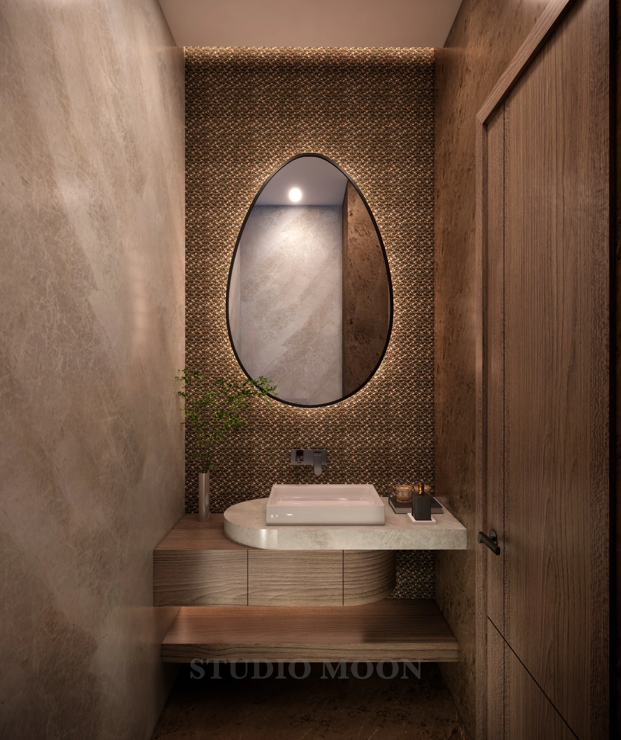 Noor Residence bathroom, vanity detail