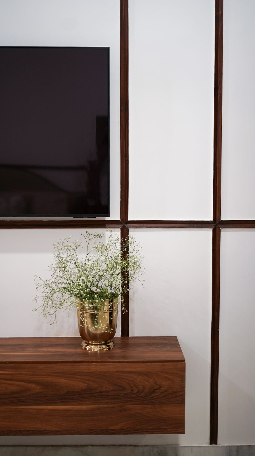 Samsara Residence bedroom TV console detail