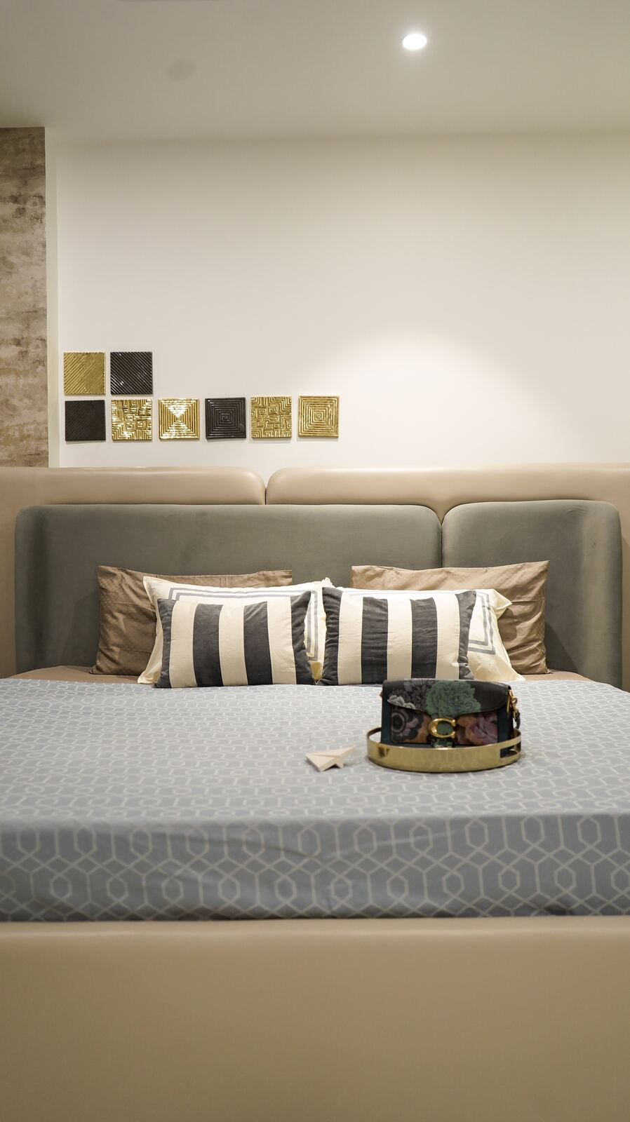 Samsara Residence bedroom styled with art tiles